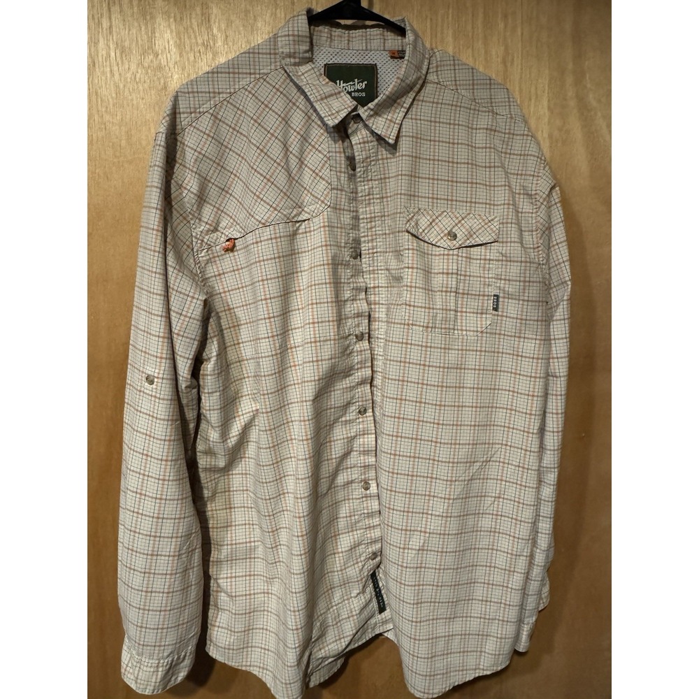 Howler Brothers XL Plaid Matagorda Uv Protection Hiking Hike Vented (I1)